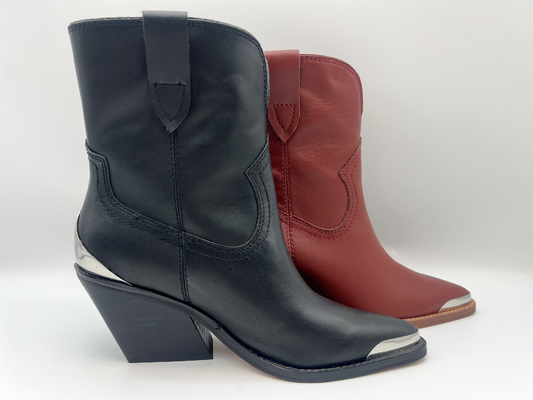 De gesloten van het ontwerpvrouwen van het teenmetaal Laarzen van de het Leerkleding, zachte de enkellaarzen van het nappa echte leer, abs hielen met Rubber outsole