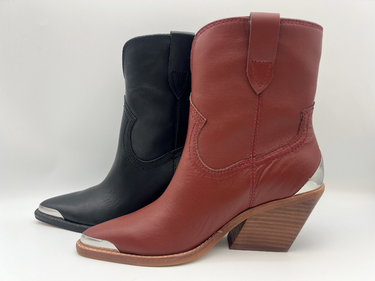 De gesloten van het ontwerpvrouwen van het teenmetaal Laarzen van de het Leerkleding, zachte de enkellaarzen van het nappa echte leer, abs hielen met Rubber outsole
