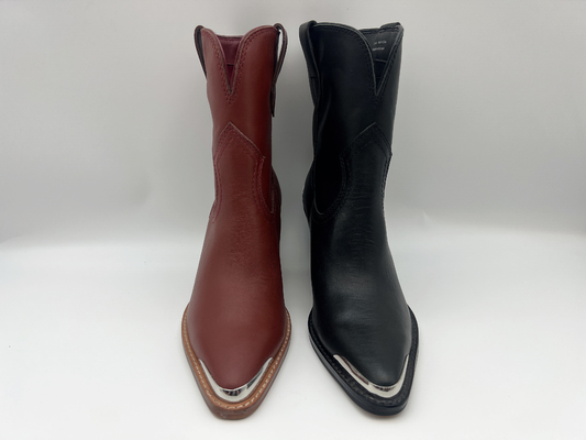 De gesloten van het ontwerpvrouwen van het teenmetaal Laarzen van de het Leerkleding, zachte de enkellaarzen van het nappa echte leer, abs hielen met Rubber outsole