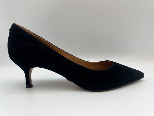 Het Suèdeleer van Toe Low Heel Dress Shoes van zwarte Comfortabele Vrouwen Gesloten Zwart Zacht