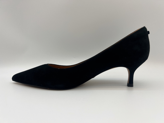 Het Suèdeleer van Toe Low Heel Dress Shoes van zwarte Comfortabele Vrouwen Gesloten Zwart Zacht