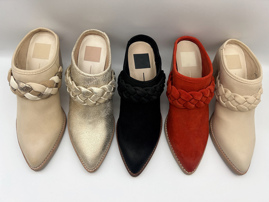 ROSH-Gesloten Toe Dress Shoes van Vrouwen 2 Duimhiel met Geweven Riem