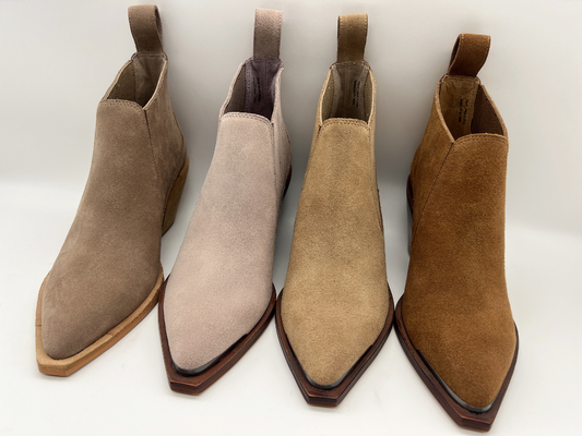 de Laarzen van de de Kledingsenkel van bruine zachte het leervrouwen van het koesuède, abs hielen met antislipoutsole van TPR