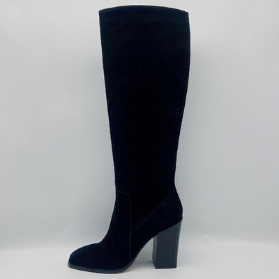 Zwart Leer Vierkante Hoge de Enkellaarzen van Toe Ankle Boots/van Vrouwen