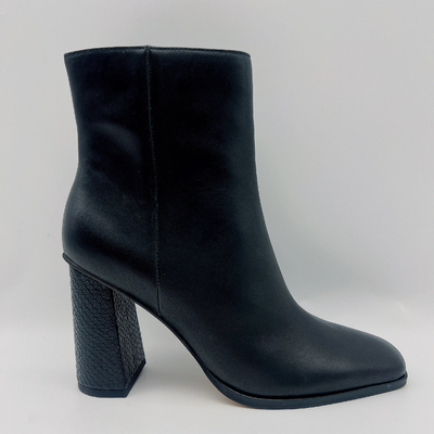 Van de het Leerkleding van waterdichte Vrouwen de Laarzen Toevallig Zwart Vierkant Toe Ankle Boots