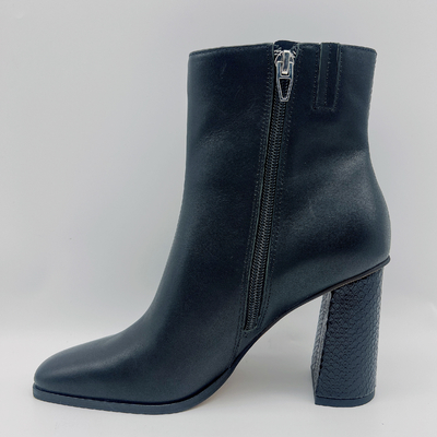 Van de het Leerkleding van waterdichte Vrouwen de Laarzen Toevallig Zwart Vierkant Toe Ankle Boots