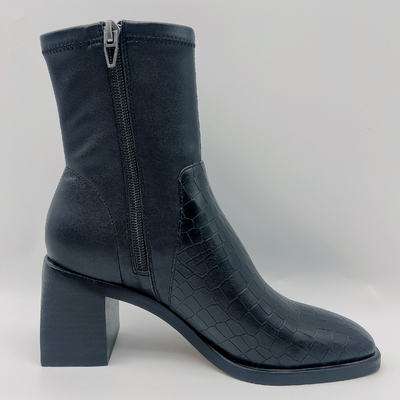 Hiel van Toe Ankle Boots Square Abs van toevallige Vrouwen de Zwarte Gerichte met TPR Outsole
