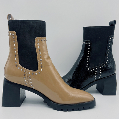 Van de het Leerkleding van duurzame Vrouwen van de de Laarzendouane de Zwarte Kleding Tan Ankle Boots