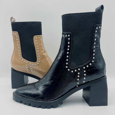 Van de het Leerkleding van duurzame Vrouwen van de de Laarzendouane de Zwarte Kleding Tan Ankle Boots