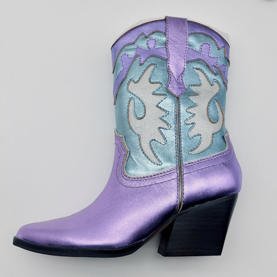 #6 - #11-van de het Leerkleding van Vrouwen SGS van de Laarzen Purpere Dames Gerichte Toe Ankle Boots
