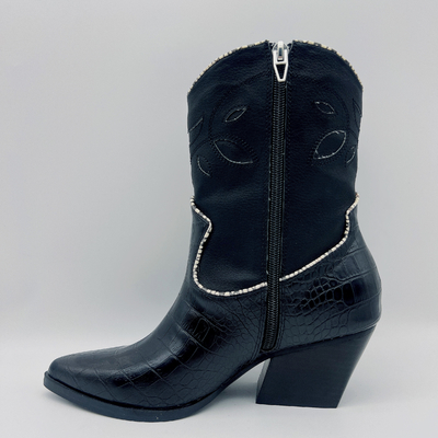 SGS ROHS van de het Leerkleding van Vrouwen van de Laarzen de Zachte Nappa van de het Leer Zwarte Krokodil Laarzen van de de Drukenkel
