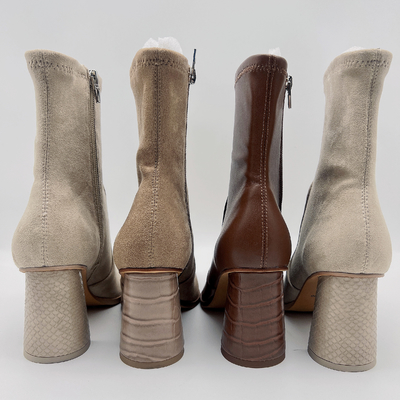 Van van de het Leerkleding van Witte Vrouwen de Laarzen zachte Tan Waterproof Leather Ankle Boots