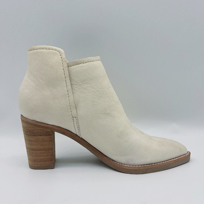 Echte het Leerenkel Laarzen Gericht Toe Ankle Boots Chunky Heel van vrouwen