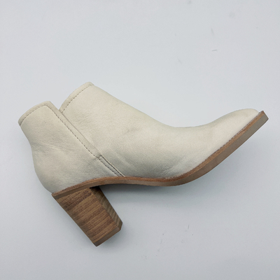Echte het Leerenkel Laarzen Gericht Toe Ankle Boots Chunky Heel van vrouwen