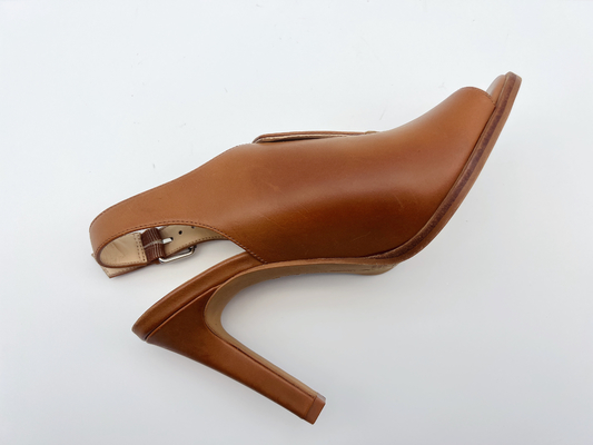Tan High Heel Open Toe Sandals #6 - van Echte SGS van Sandals het Leervrouwen van #11