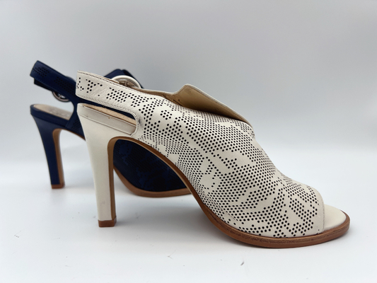 Marine van Sandals van het dames de Echt Leer/Been Open Toe High Heel Sandals