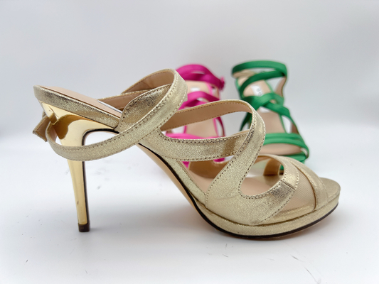 3 het Zachte Leer Sandals Open Toe Elastic Stiletto High Heel Sandals van duimdames