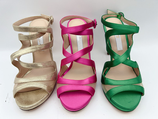 3 het Zachte Leer Sandals Open Toe Elastic Stiletto High Heel Sandals van duimdames
