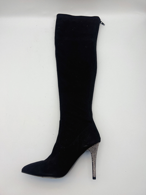 SGS Bovenleer van de de Rekstof van Toe Ankle Boots With Soft van Vrouwen het Zwarte Gerichte