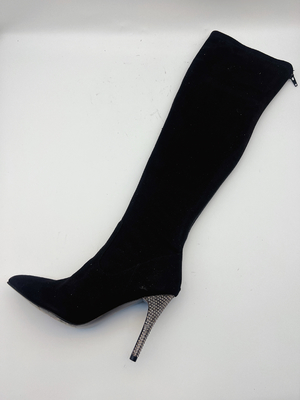 SGS Bovenleer van de de Rekstof van Toe Ankle Boots With Soft van Vrouwen het Zwarte Gerichte