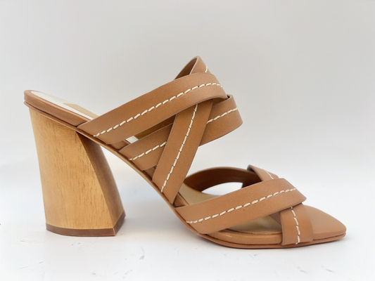 Tan Ankle Strap Womens Dress-Schoenen 3 SGS van Duimchunky heel open toe sandals