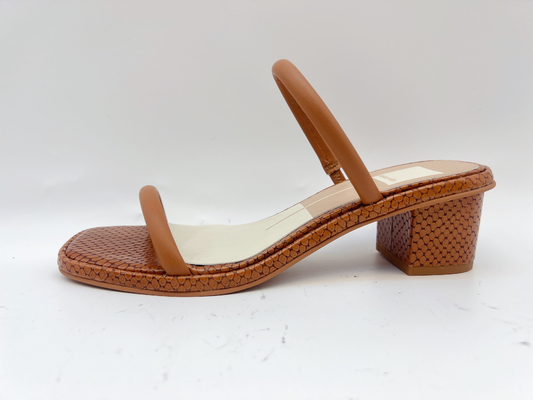 Bruine Dames Open Toe Slippers Comfortable 2cm Één Riempantoffels met Croco-Druk
