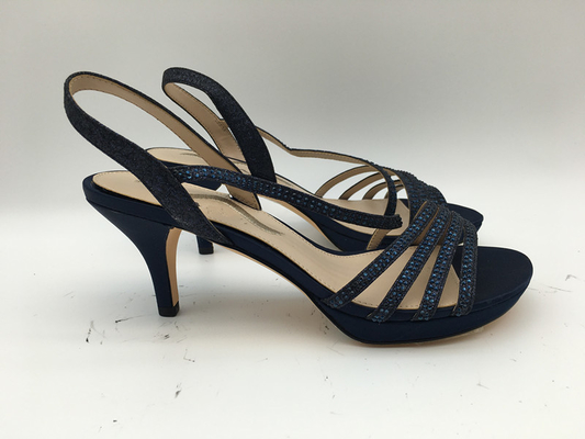 Toevallige Marine 3cm Lage Hiel Open Toe Sandals van Sandals van het Dames Zachte Leer