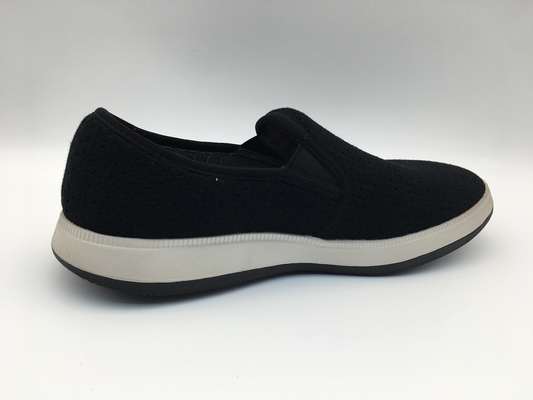Zwarte Comfortabele de Schoenenodm van de Canvasvrije tijd OEM met Één Eenheid TPR Outsole