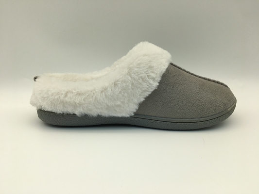 Pantoffels Comfortabele Twee Tone Leather Shoes Microsuede Upper van de de winter Warme Vacht