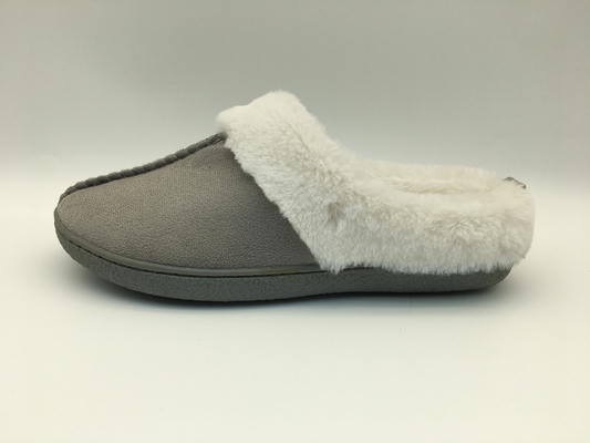 Pantoffels Comfortabele Twee Tone Leather Shoes Microsuede Upper van de de winter Warme Vacht