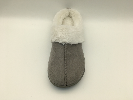 Pantoffels Comfortabele Twee Tone Leather Shoes Microsuede Upper van de de winter Warme Vacht