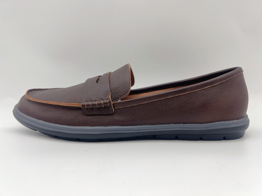 De comfortabele Leeglopers van de Schoenen Zachte Twee Tone Leather Ladies Flat Leather van het Misstap Bestand Werk