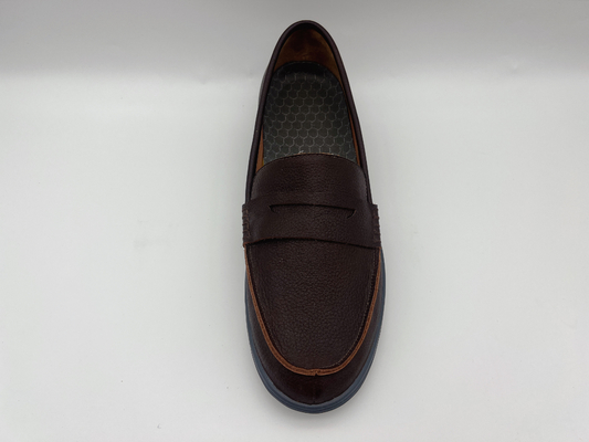 De comfortabele Leeglopers van de Schoenen Zachte Twee Tone Leather Ladies Flat Leather van het Misstap Bestand Werk