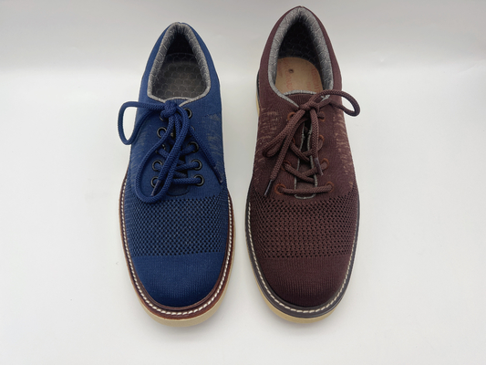 Zachte Twee Tone Leather Lace Up Work-Schoenenvrouwen Bruin met Één Eenheid Rubberoutsole