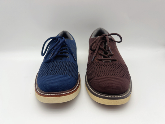 Zachte Twee Tone Leather Lace Up Work-Schoenenvrouwen Bruin met Één Eenheid Rubberoutsole