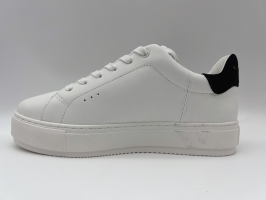 De klassieke Witte Modieuze Vrouwen van Leer Wandelende Schoenen met Ronde Tenen