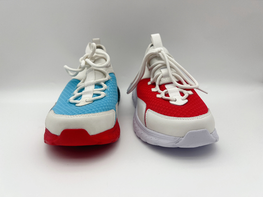 Van de Vrije tijdsschoenen van rode Blauwe Vrouwen Pu van Nappa Zachte met Één Eenheid Rubberoutsole