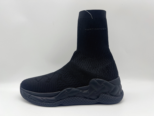 De Vlakke Schoenen van de comfort niet Misstap, Duurzame Zwarte Leer Hoge Hoogste Schoenen
