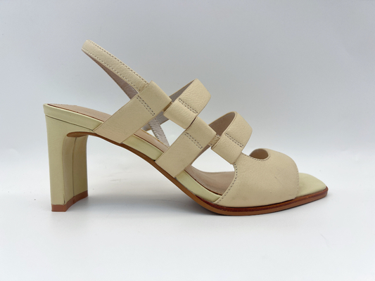 Beige Open Toe Women Pumps Shoes Genuine-Leer met Zacht Leeche-Leerbovenleer