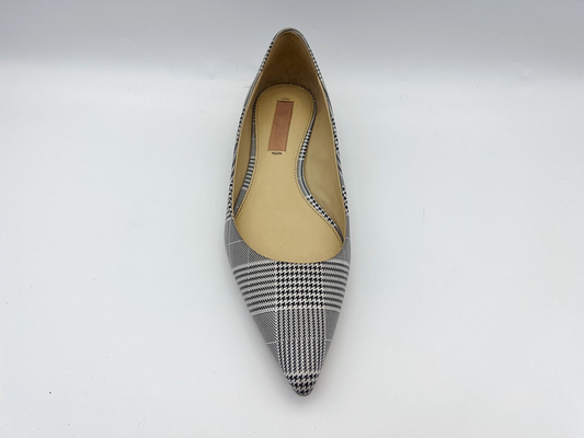 Van de het Net Textielstof van vrouwen de Zwart-witte Vlakke Schoenen Zachte Modieus en Comfortabel