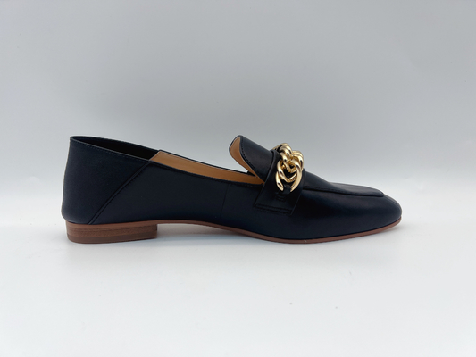 Douane van het Leerschoenen van de Vrouwen van manierleeglopers de Vlakke met Metaalketting