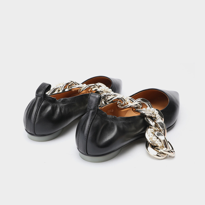 Gepersonaliseerde Process Chain Trim Office Lady Shoe Spitse neus