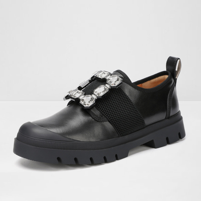 Zwart plat voor dames Nieuwe stijlen Office Lady-schoen, casual Mary Jane-platte schoen