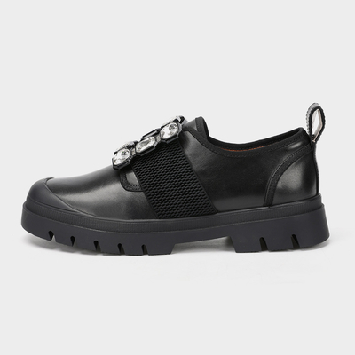 Zwart plat voor dames Nieuwe stijlen Office Lady-schoen, casual Mary Jane-platte schoen