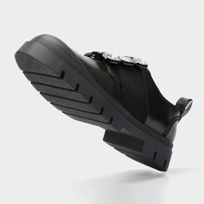 Zwart plat voor dames Nieuwe stijlen Office Lady-schoen, casual Mary Jane-platte schoen