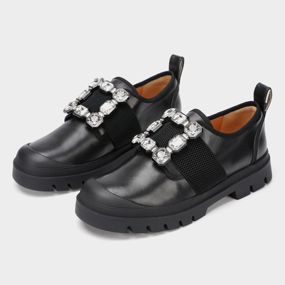 Zwart plat voor dames Nieuwe stijlen Office Lady-schoen, casual Mary Jane-platte schoen