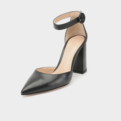Vierkante Hiel Tan Ankle Strap Shoes, 8cm de Schoenen van de de Dameskleding van de Enkelriem