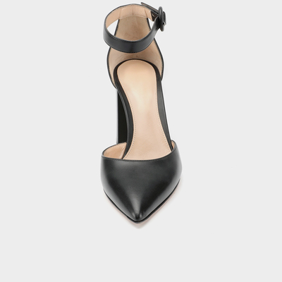 Vierkante Hiel Tan Ankle Strap Shoes, 8cm de Schoenen van de de Dameskleding van de Enkelriem