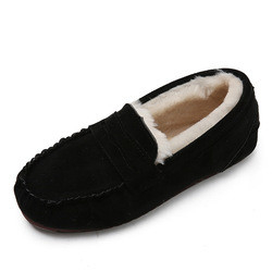 Warme Lage Hiel om Toe Velvet Cotton Plush One-Stapschoenen voor Forens