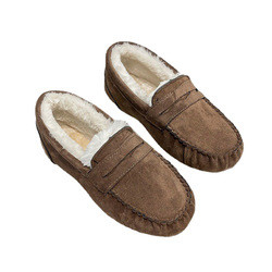 Warme Lage Hiel om Toe Velvet Cotton Plush One-Stapschoenen voor Forens